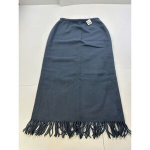 NWT Vintage 70's‎ Waldman England 100% Lambswool Midi Maxi Fringe Skirt Size 8